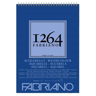 Fabriano 1264 Watercolour Suluboya Defteri 300 gr A3 30 yp Üstten Spiralli - 1