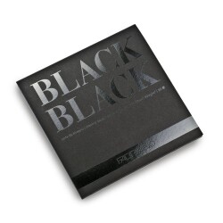 Fabriano Black Black Çok Amaçlı Pürüzsüz Yüzeyli Blok 300 gr. 20x20 cm. 20 yp. - 1