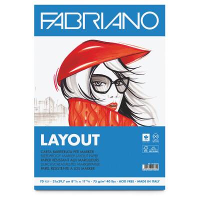 Fabriano Layout Pürüzsüz ve Geçirimsiz Marker Blok 75 gr. A3 70 yp. - 1