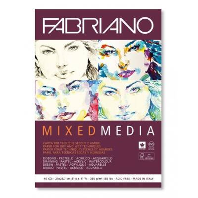 Fabriano Mixed Media Çok Amaçlı Blok 250 gr. A4 40 yp. - 1