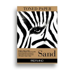 Fabriano Toned Paper Sand Eskiz ve Çizim Blok 120 gr. A4 50 yp. Kum Rengi - 1