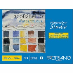 Fabriano Watercolour Studio Maxi Blocco Suluboya Blok 300 gr. 27x35 cm. 75 yp. Soğuk Basım - 1