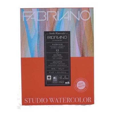Fabriano Watercolour Studio Suluboya Blok 300 gr. 22,9x30,5 cm. 12 yp. Sıcak Basım - 1