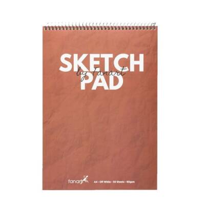 Fanart Academy Sketch Pad A4 Bordo Kapak 80 gr 50 yp Üstten Spiralli - 1