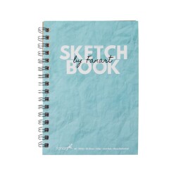 Fanart Sketch Book A6 Spiralli Beyaz Kağıt Turkuaz Kapak 120gr 50yp - 1