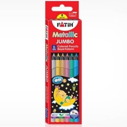 Fatih Metalik Jumbo Boya Kalemi 6 Renk Tam Boy - 1