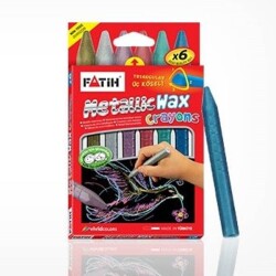 Fatih Metallic Wax Crayon 6 Renk Jumbo - 1