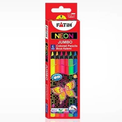 Fatih Neon Jumbo Boya Kalemi 6 Renk Tam Boy - 1