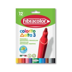 Fibracolor Colorito Delta 3 Keçeli Boya Kalemi 12 Renk - 1