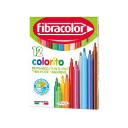 Fibracolor Colorito Keçeli Boya Kalemi 12 Renk - 1