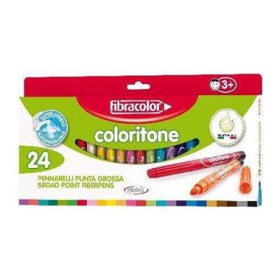 Fibracolor Coloritone Kalın Uçlu Keçeli Kalem 24 Renk - 1