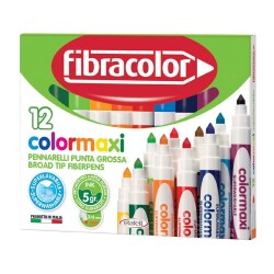 Fibracolor Colormaxi Jumbo Keçeli Kalem 12 Renk - 1