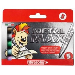 Fibracolor Metal Max Metalik Keçeli Kalem 5 Renk - 1