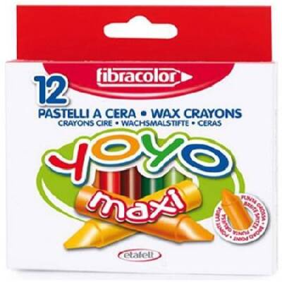 Fibracolor Yoyo Maxi Boy Mumlu Pastel Kalem 12 Renk - 1