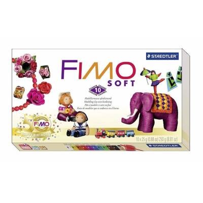 Fimo Soft Polimer Kil Seti 25 gr x 10 Renk + Yardımcılar - 1