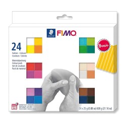 Fimo Soft Polimer Kil Seti 25 gr x 24 Renk Basic - 1