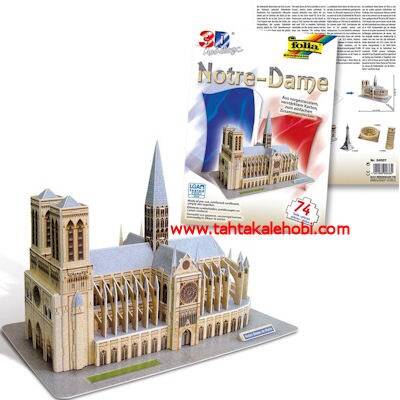 Folia 3D Maket Puzzle Notre-Dame / Paris 74 Parça - 1