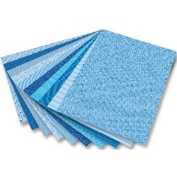 Folia Dekoratif Motivkarton 270 gr. 50x70 cm. 10 Tabaka Basics Blue - 1