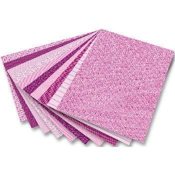 Folia Dekoratif Motivkarton 270 gr. 50x70 cm. 10 Tabaka Basics L. Pink - 1