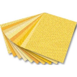 Folia Dekoratif Motivkarton 270 gr. 50x70 cm. 10 Tabaka Basics Yellow - 1