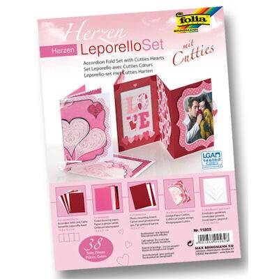 Folia Leporello Set Akordiyon Kart Yapım Seti - Kalpler - 1