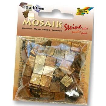 Folia Mermer Desenli Mozaik 10x10 mm. 190 Adet KAHVERENGİ - 1