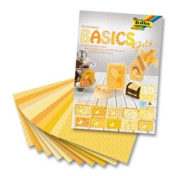 Folia Motivblock Dekoratif Kartonlar 24x34 cm. 30 Yaprak Basics Yellow - 1