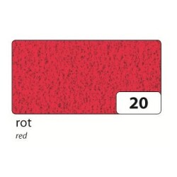 Folia Velur - Kumaş Kaplı Kağıt 130 gr. 50x70 cm. 10 Tabaka Kırmızı - 1
