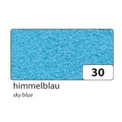Folia Velur - Kumaş Kaplı Kağıt 130 gr. 50x70 cm. 10 Tabaka Mavi - 1
