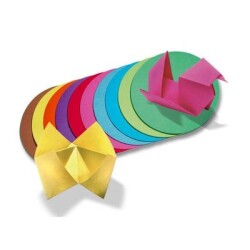 Folia Yuvarlak Origami Kağıdı 10 Renk 500 Adet 12 cm. Çap - 1