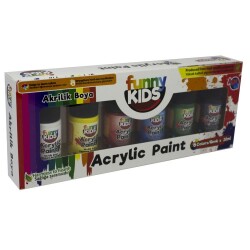 Funny Kids Akrilik Boya 6 Renk x 20 ml Set - 1