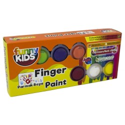 Funny Kids Parmak Boyası 12 Renk x 25 ml Set - 1