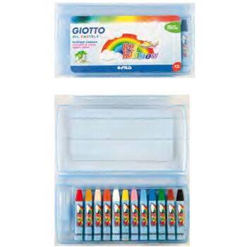 Giotto Big Rainbow - Plastik Kutulu Yağlı Pastel Boya 12 Renk - 1