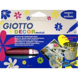 Giotto Decor Metal Her Yüzey İçin Metalik Keçeli Boya 5 Renk - 1