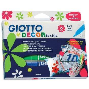 Giotto Decor Textile Kumaş Boyama Kalemi 6 Renk - 1