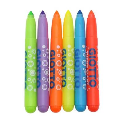 Giotto Turbo Giant Fluo Konik Uçlu Jumbo Keçeli Kalem 6 Renk - 2