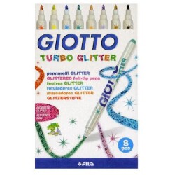Giotto Turbo Glitter - Simli Keçeli Kalem 8 Renk - 1