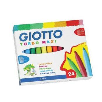 Giotto Turbo Maxi Kalın Uçlu Keçeli Boya Kalemi 24 Renk - 1