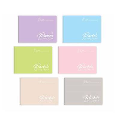 Gıpta Pastels Tel Dikişli PP Kapak Perforajlı Resim Defteri 25x35 cm 32 yp - 1