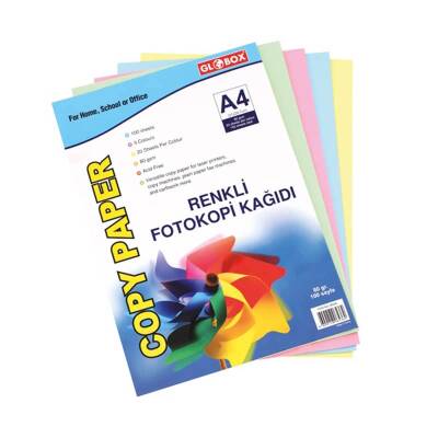 Globox Renkli Fotokopi Kağıdı 100'lü Paket - 1
