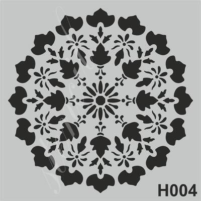 H004 Stencil Boyama Şablonu 25x25 cm. - 1