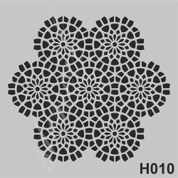 H010 Stencil Boyama Şablonu 25x25 cm. - 1