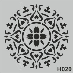 H020 Stencil Boyama Şablonu 25x25 cm. - 1