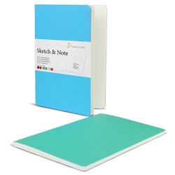 Hahnemühle Sketch & Note 2'li Defter 125 gr. A4 Mavi/Yeşil - Hahnemühle