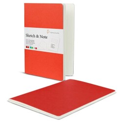 Hahnemühle Sketch & Note 2'li Defter 125 gr. A6 Kırmızı/Turuncu - Hahnemühle