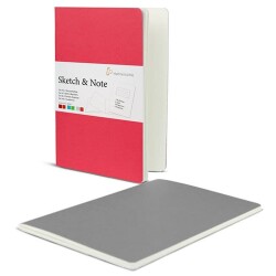 Hahnemühle Sketch & Note 2'li Defter 125 gr. A6 Pembe/Gri - Hahnemühle