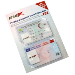 Inox PVC Sürücü Belgesi ve Kimlik Kabı 2'li - 1