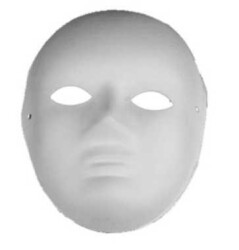 İnsan Silueti Boyanabilir Maske - 1