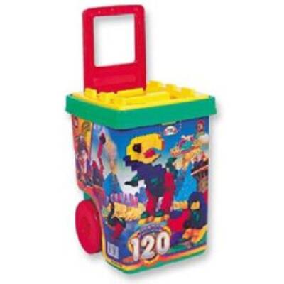 IQ OK Eğitici Jumbo Blok 120 Parça (Çek Çek Arabalı) - 1