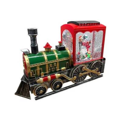 Işıklı ve Müzikli Tren Kar Küresi 30x19x10 cm - 1